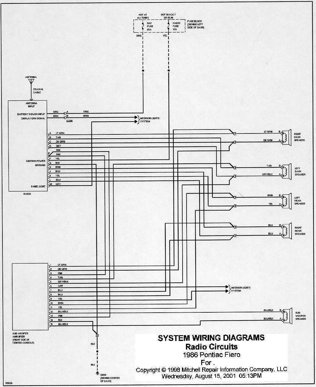 Radio Wiring Question - Pennock's Fiero Forum